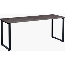 Open Plan Office Desk - 72"W x 24"D x 29"H - Charcoal Top with Black Legs