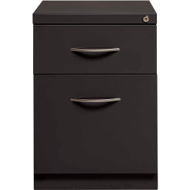 2 Drawer Box/File Pedestal - 21-3/4"H - Charcoal