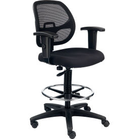 Drafting Stool, Fabric, Black