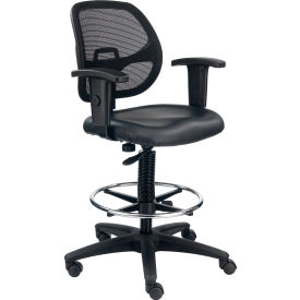 Vinyl Drafting Stool, Black