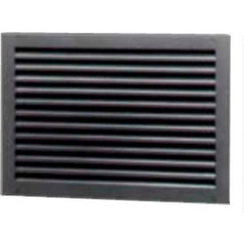 Steel Door Louver Two Piece, Inverted Split "Y", 50% Free Area, 24" X 24", Bronze