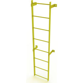 8 Step Steel Standard Uncaged Fixed Access Ladder, Yellow