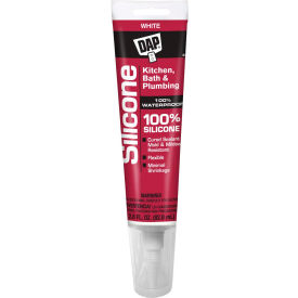 Kitchen & Bath 100% Silicone Rubber Sealant - 2.8 oz., White.