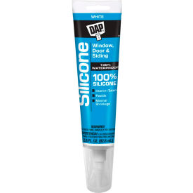 Window, Door & Siding 100% Silicone Rubber Sealant - 2.8 oz., White