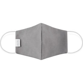 Reusable Cloth Face Mask, Washable, 2-Layer Contour, Small, Gray, 10/Bag