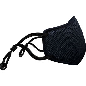 ViralOff AerFit 4 Reusable Face Mask, 4-Panels, Adult Size, Black