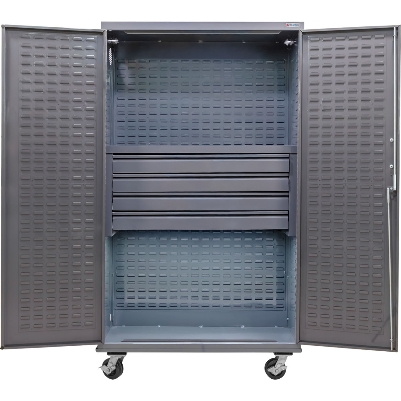 Configurable Mobile Drawer Cabinet, 48"W x 24"D x 85"H, 4 Drawers