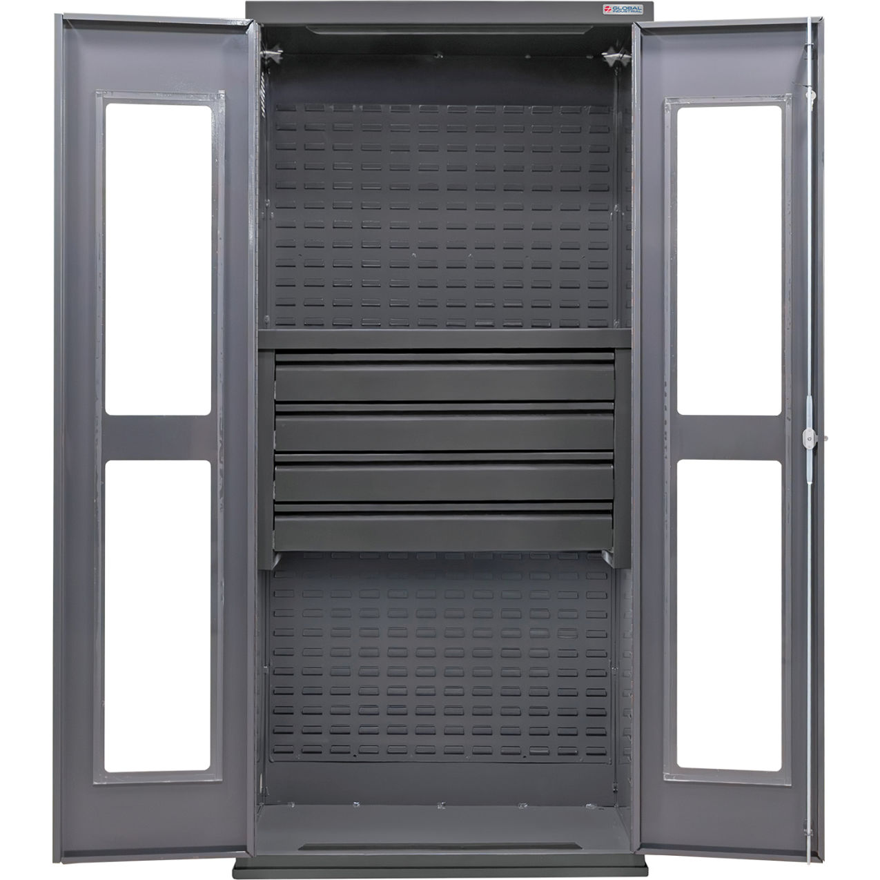Configurable Clear-View Drawer Cabinet, 36"W x 24"D x 78"H, 4 Drawers