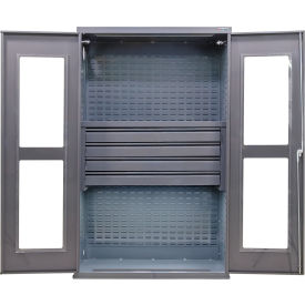 Configurable Clear-View Drawer Cabinet, 48"W x 24"D x 78"H, 4 Drawers