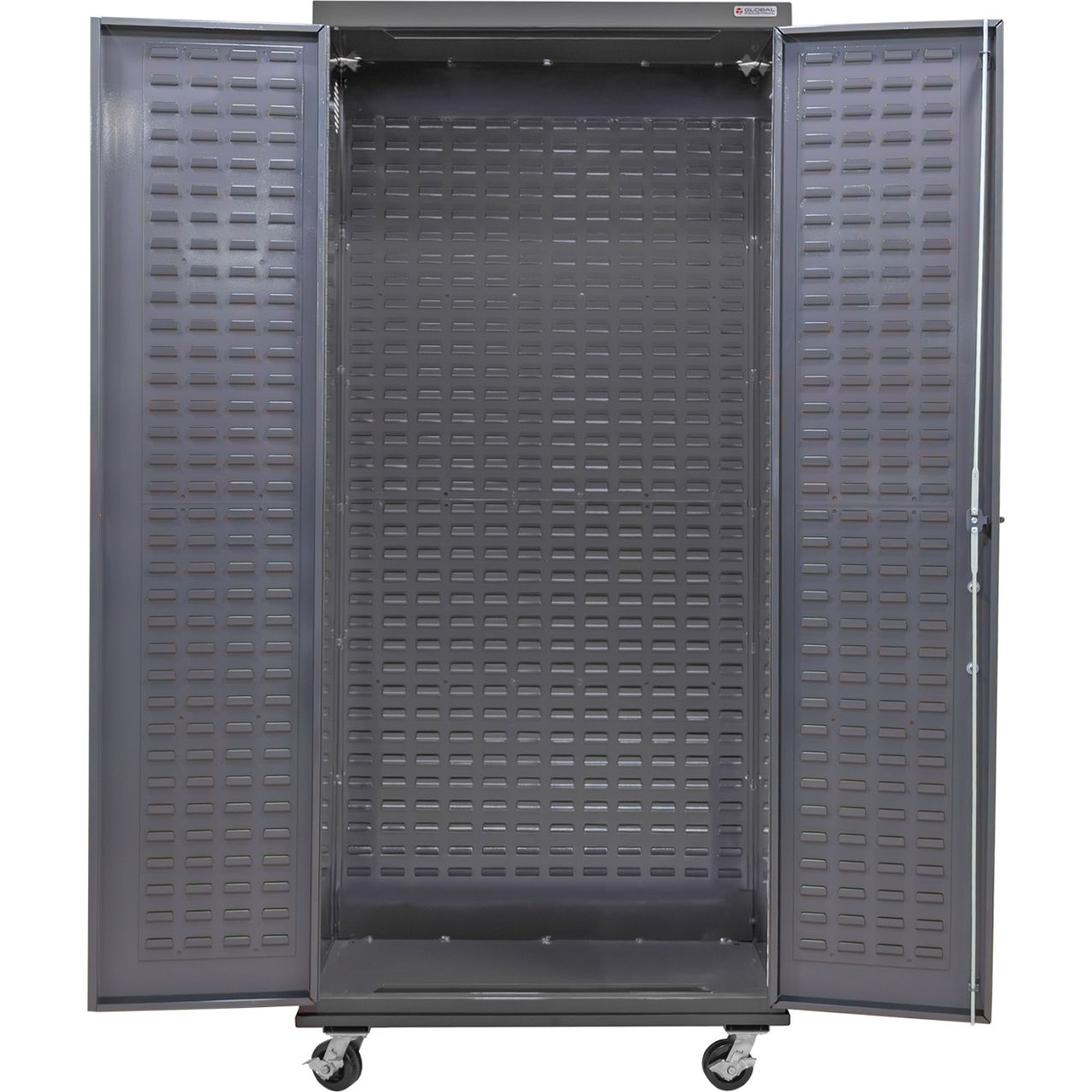 Configurable Electronic Locking Mobile Bin & Shelf Cabinet, 36"W x 24"D x 85"H