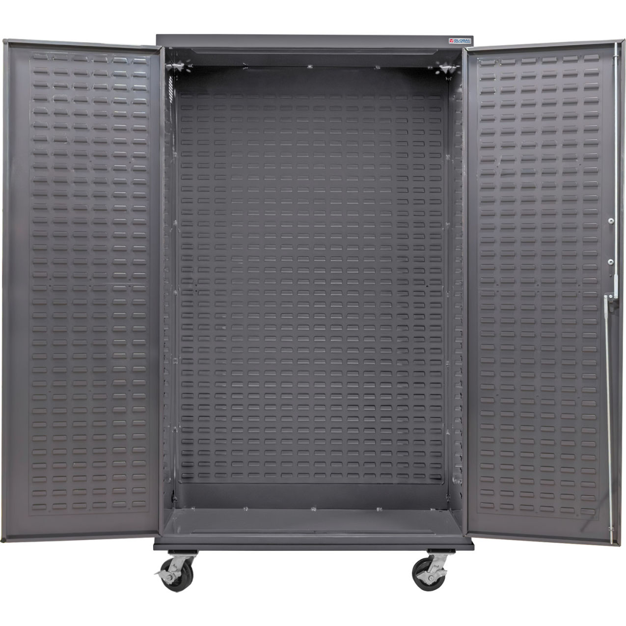 Configurable Electronic Locking Mobile Bin & Shelf Cabinet, 48"W x 24"D x 85"H