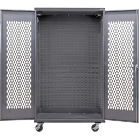 Configurable Ventilated Mobile Charging Cabinet, 48"W x 24"D x 85"H