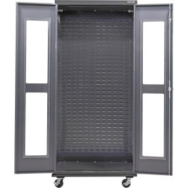 Configurable Clear-View Mobile Charging Cabinet, 36"W x 24"D x 85"H