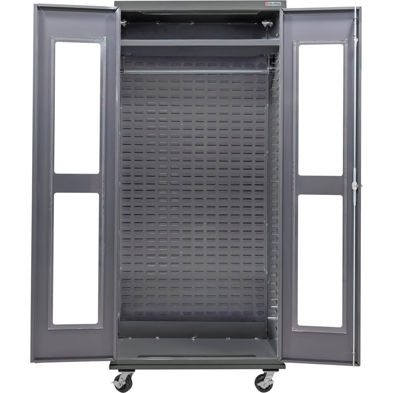 Configurable Clear-View Mobile Wardrobe Cabinet, 36"W x 24"D x 85"H