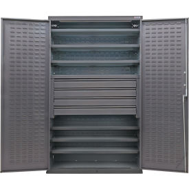 Configurable Drawer Cabinet, 48"W x 24"D x 78"H, 6 Shelves, 4 Drawers