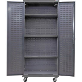 Configurable Mobile Shelf Cabinet, 36"W x 24"D x 85"H, 3 Shelves