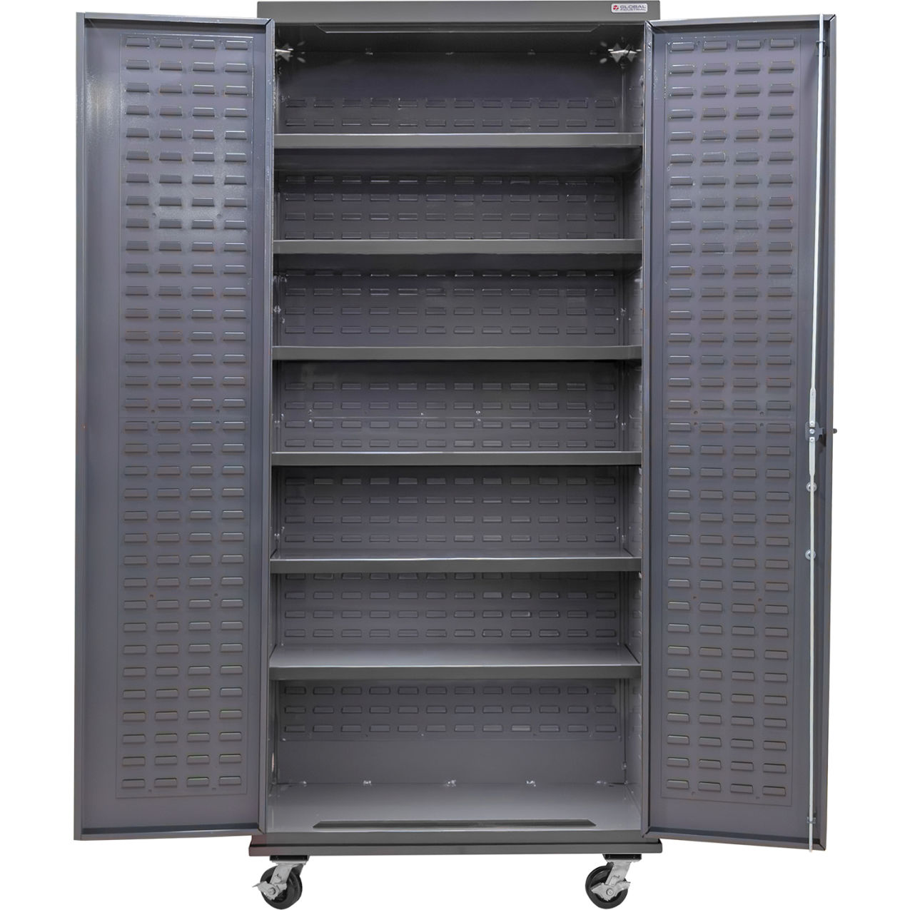 Configurable Mobile Shelf Cabinet, 36"W x 24"D x 85"H, 6 Shelves