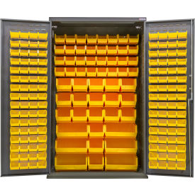 Configurable Charging Cabinet, 48"W x 24"D x 78"H, 210 Yellow Bins