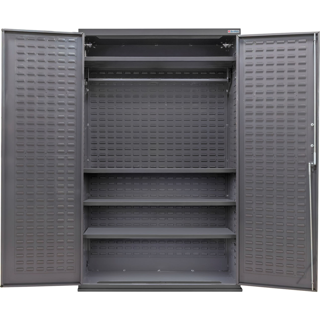 Configurable Wardrobe Cabinet, 48"W x 24"D x 78"H, 4 Shelves