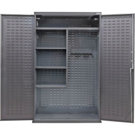 Configurable Janitorial Cabinet, 48"W x 24"D x 78"H, 4 Shelves