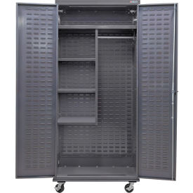 Configurable Mobile Combination Cabinet, 36"W x 24"D x 85"H, 4 Shelves