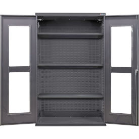 Clear-View Configurable Shelf Cabinet, 48"W x 24"D x 78"H, 3 Shelves