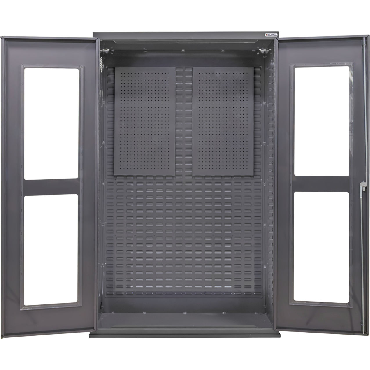 Clear-View Configurable Pegboard Cabinet, 48"W x 24"D x 78"H