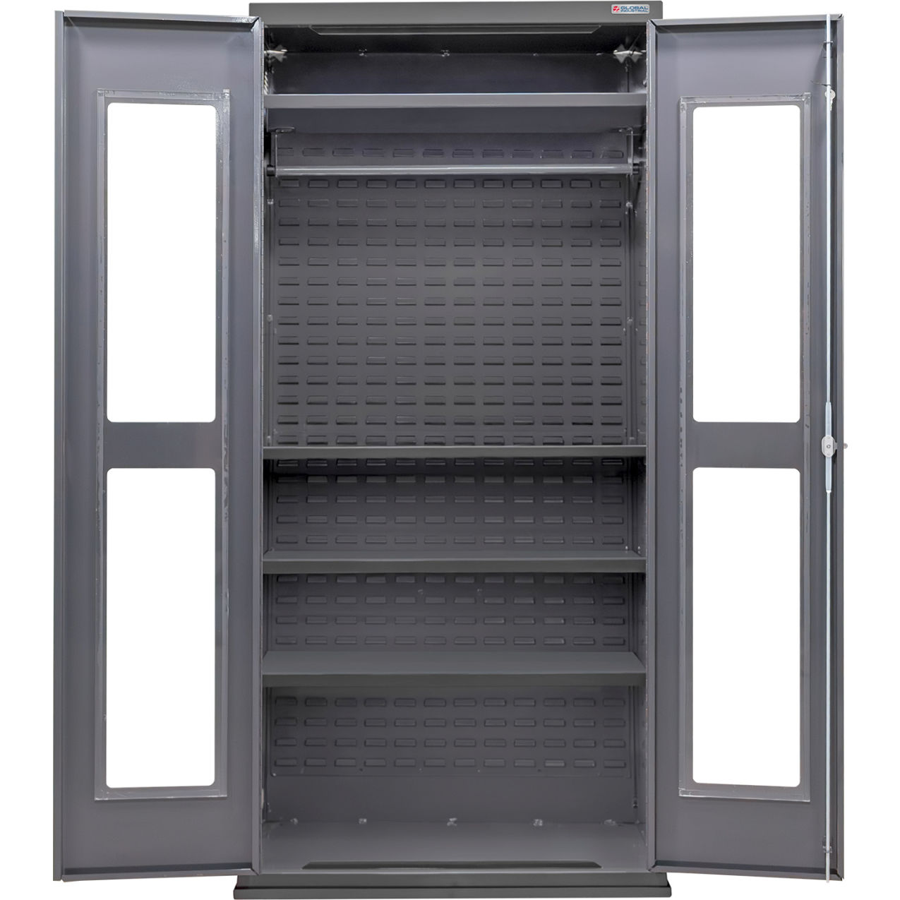 Clear-View Configurable Wardrobe Cabinet, 36"W x 24"D x 78"H, 4 Shelves