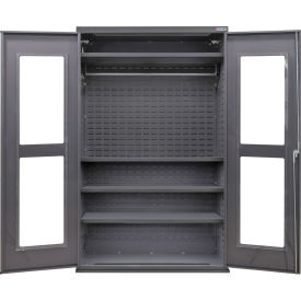 Clear-View Configurable Wardrobe Cabinet, 48"W x 24"D x 78"H, 4 Shelves