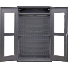 Clear-View Configurable Wardrobe Cabinet, 48"W x 24"D x 78"H, 2 Shelves