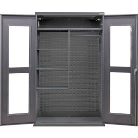 Clear-View Configurable Combination Cabinet, 48"W x 24"D x 78"H, 4 Shelves