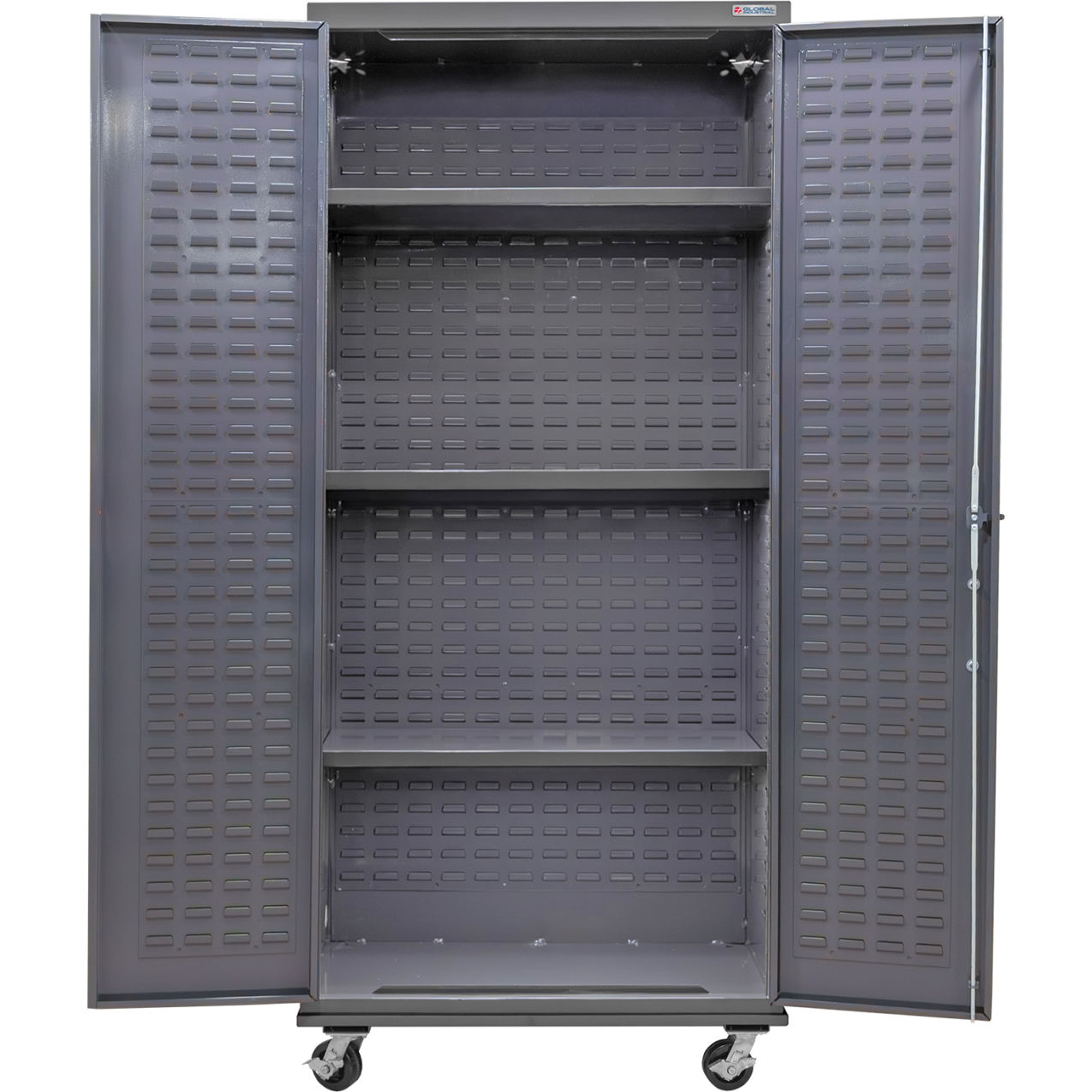 E-Locking Configurable Mobile Shelf Cabinet, 36"W x 24"D x 85"H, 3 Shelves