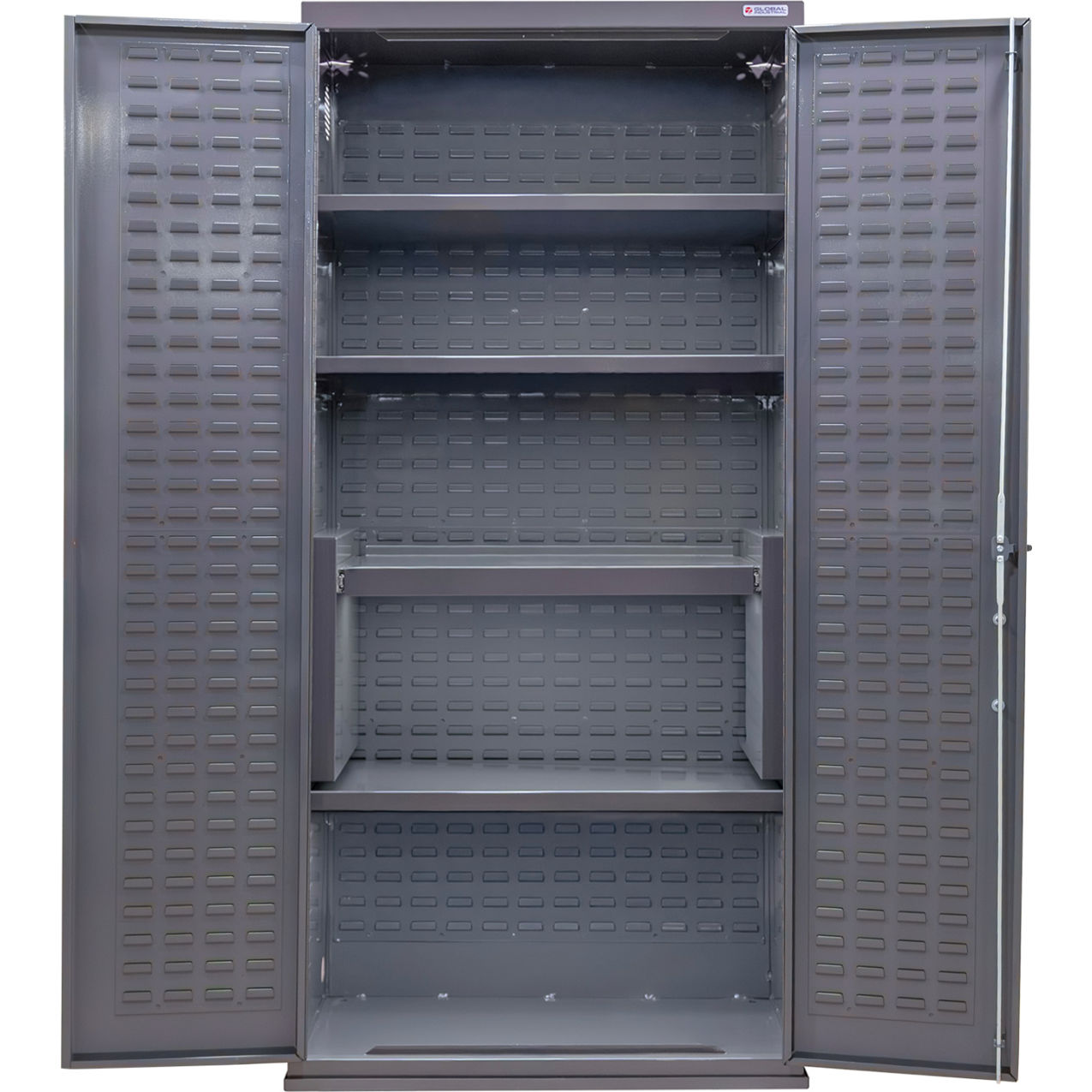 E-Locking Configurable Shelf Cabinet, 36"W x 24"D x 78"H, 4 Shelves
