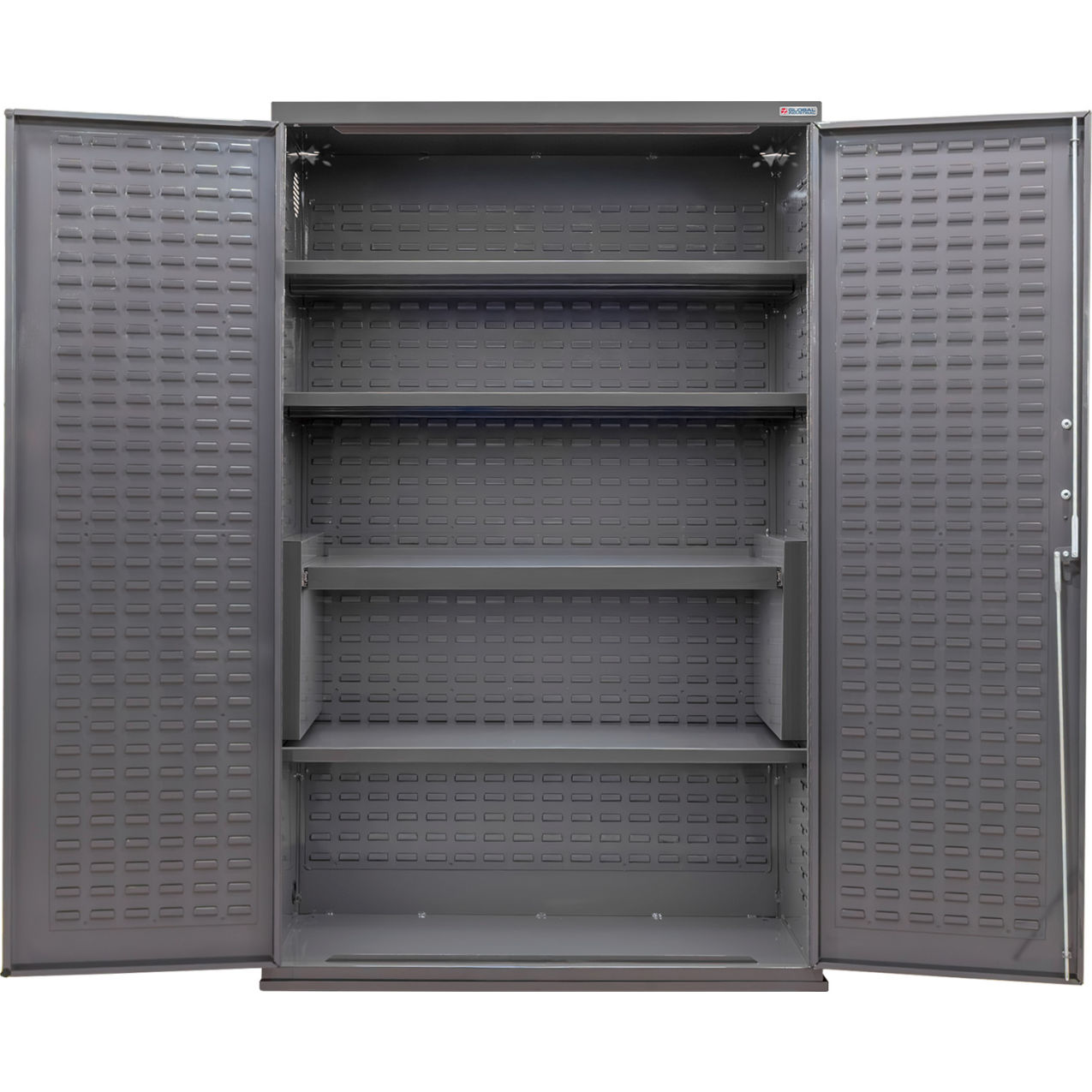 E-Locking Configurable Shelf Cabinet, 48"W x 24"D x 78"H, 4 Shelves