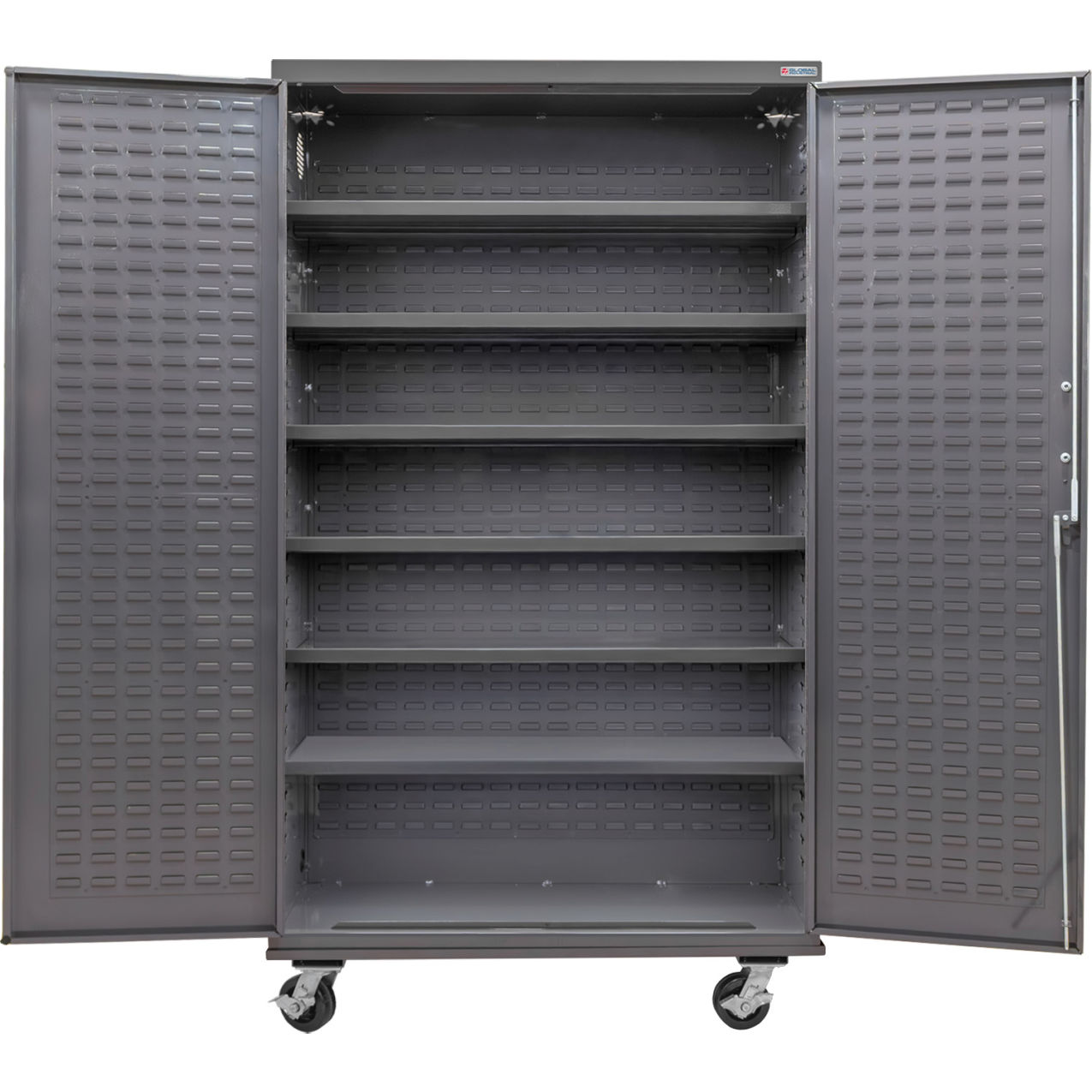 E-Locking Configurable Mobile Shelf Cabinet, 48"W x 24"D x 85"H, 6 Shelves