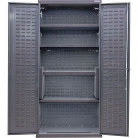 E-Locking Configurable Charging Cabinet, 36"W x 24"D x 78"H, 4 Shelves