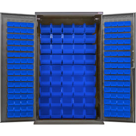 E-Locking Configurable Charging Cabinet, 48"W x 24"D x 78"H, 168 Blue Bins