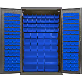 E-Locking Configurable Charging Cabinet, 48"W x 24"D x 78"H, 210 Blue Bins