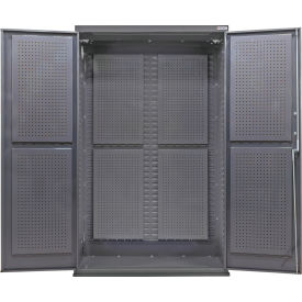 E-Locking Configurable Full Pegboard Cabinet, 48"W x 24"D x 78"H