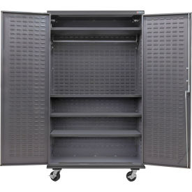 E-Locking Configurable Wardrobe Cabinet 48"W x 24"D x 85"H, 4 Shelves