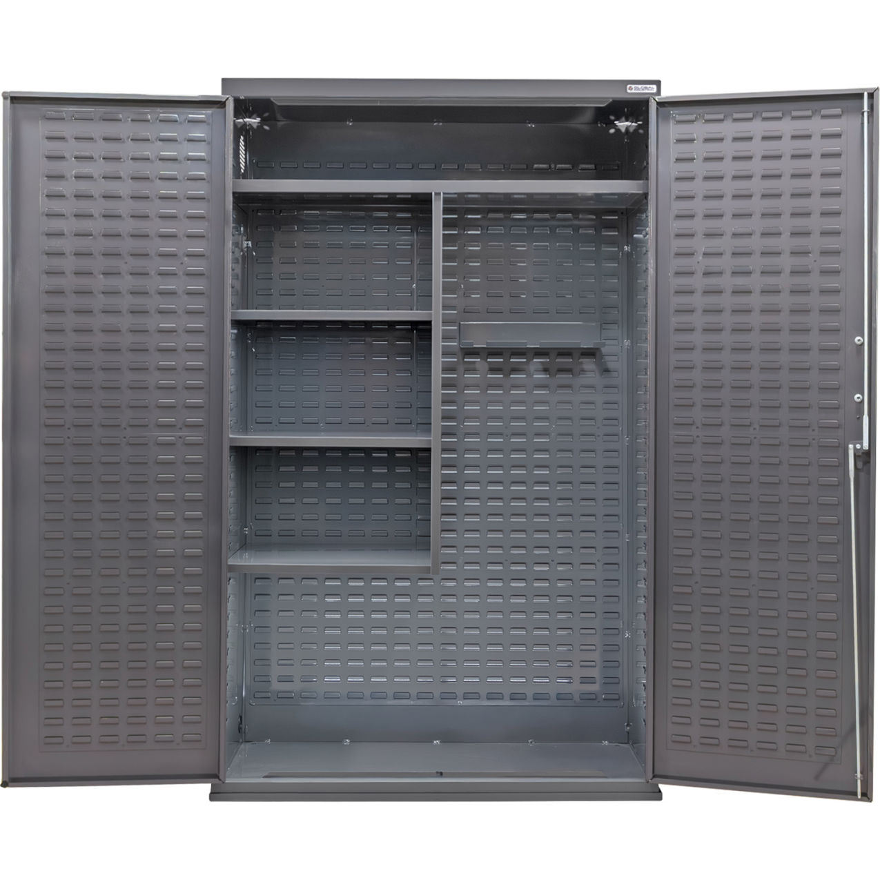 E-Locking Configurable Janitorial Cabinet, 48"W x 24"D x 78"H, 4 Shelves