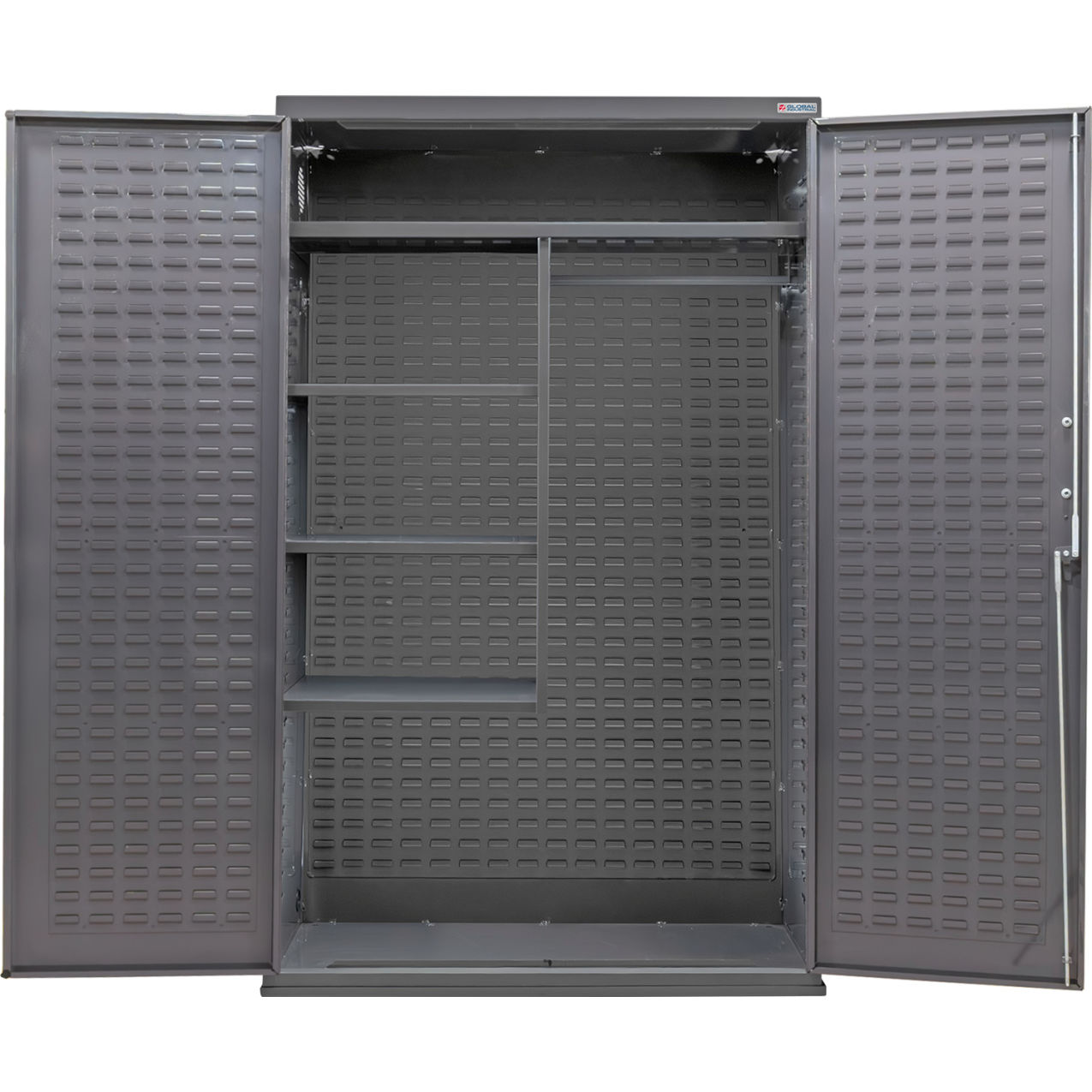 E-Locking Configurable Combination Charging Cabinet, 48"Wx24"Dx78"H, 4 Shelves
