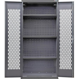 Configurable Ventilated Shelf Cabinet, 36"W x 24"D x 78"H, 3 Shelves