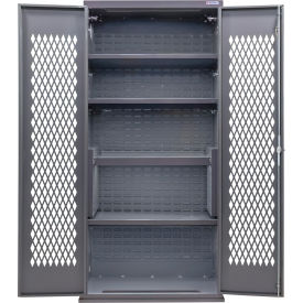 Configurable Ventilated Shelf Cabinet, 36"W x 24"D x 78"H, 4 Shelves
