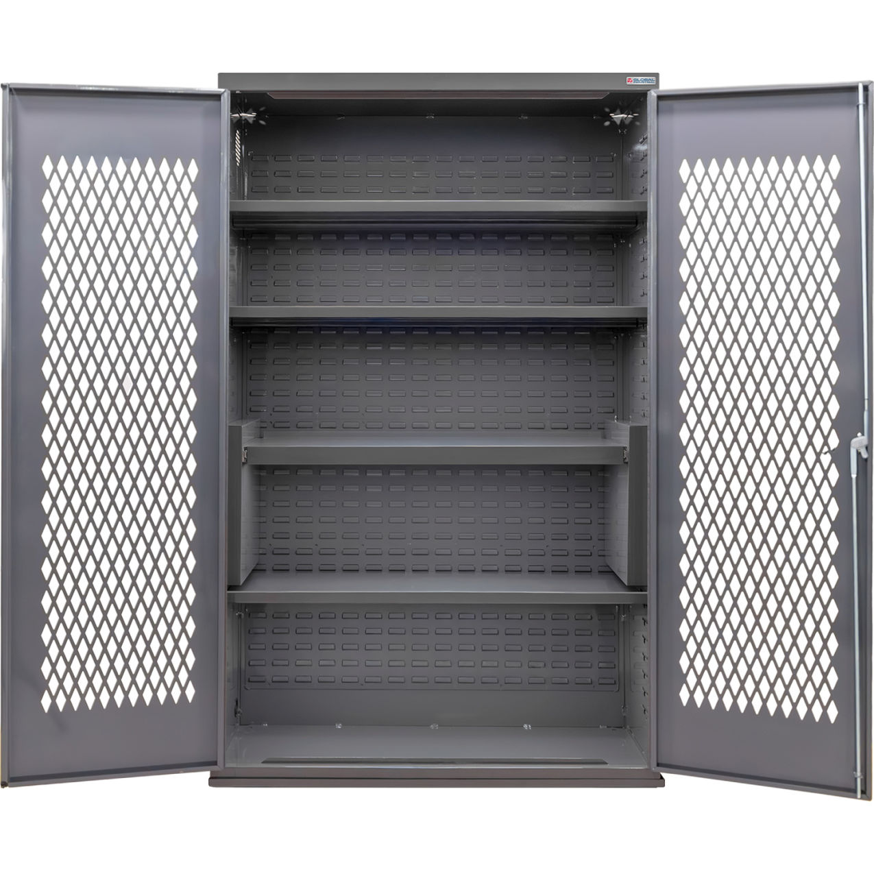 Configurable Ventilated Shelf Cabinet, 48"W x 24"D x 78"H, 4 Shelves
