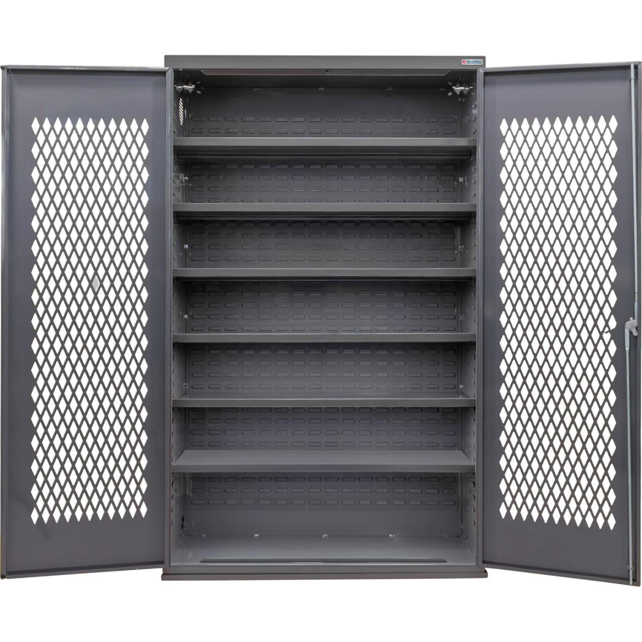 Configurable Ventilated Shelf Cabinet, 48"W x 24"D x 78"H, 6 Shelves