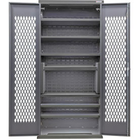 Configurable Ventilated Charging Cabinet, 36"W x 24"D x 78"H, 7 Shelves
