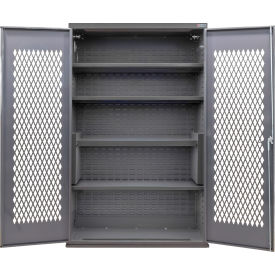 Configurable Ventilated Charging Cabinet, 48"W x 24"D x 78"H, 4 Shelves