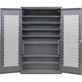 Configurable Ventilated Charging Cabinet, 48"W x 24"D x 78"H, 7 Shelves