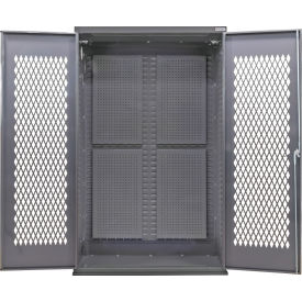 Configurable Ventilated Full Pegboard Cabinet, 48"W x 24"D x 78"H